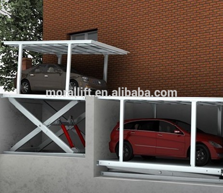 Hydraulic car park lift for garage