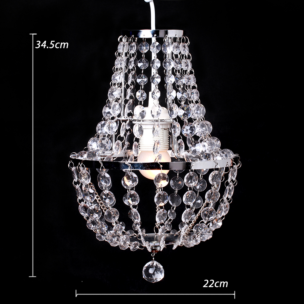 Elegance Crystal Chrome Modern 1L LED Pendant Lamp NS-120144