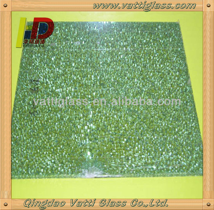 cracked ice laminated glass / curved laminated glass/professional tempered glass manufacturer