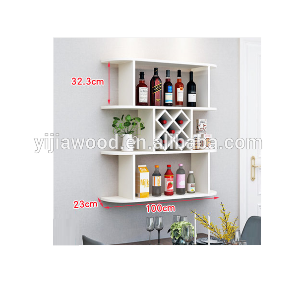 wood wall mounted shelf set for kitchen new design wholesale