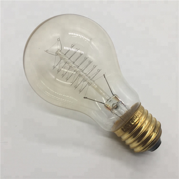 Vintage Decoration A60 Edison Bulb Clear And Golden Glass 25 40 60W Incandescent Light Bulb