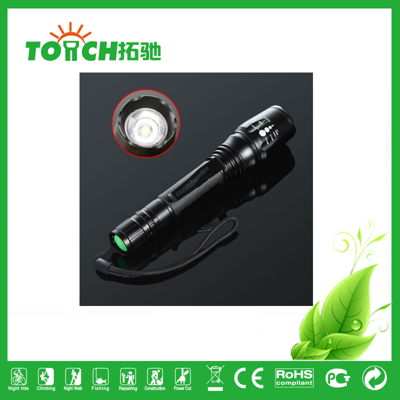 5 modes made in China Strong power LED flashlight adjustable brightness zoom torch lights