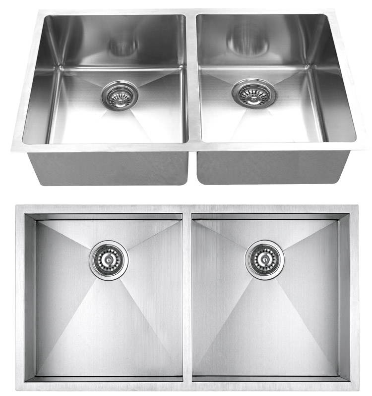 Handmade sink / Custom size Stainless steel kitchen sink F3219D (Zero Radius / R10)