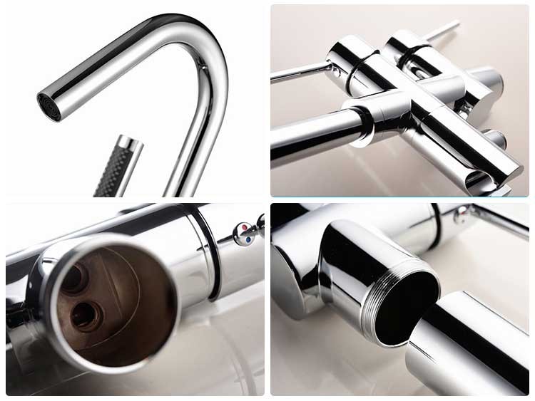 Dual Handle Clawfoot bathtub freestanding faucet