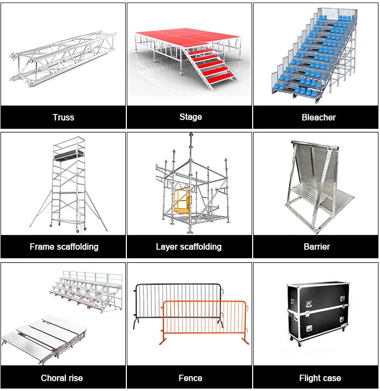 aluminum 6061-T6 circlar display truss stand