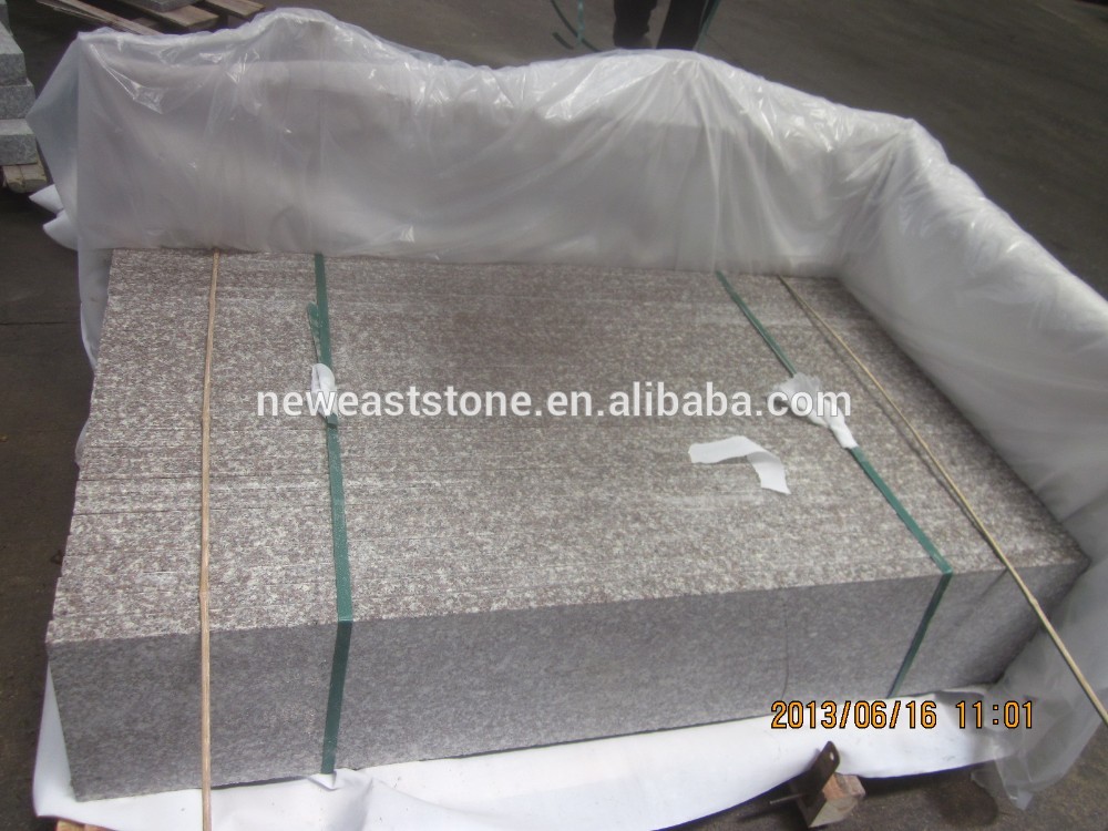 G664 granite stair nosing with anti slip, granite stair step and risers