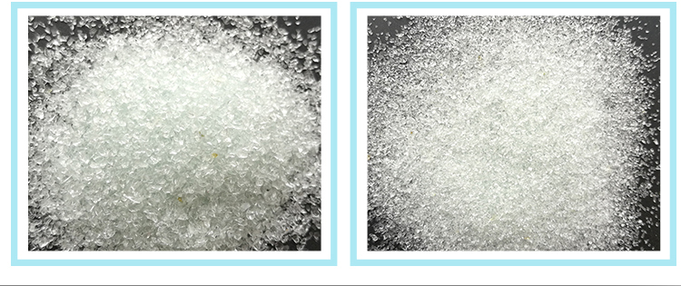 Crushed cycle light grey sandblasting glass sand for blasting