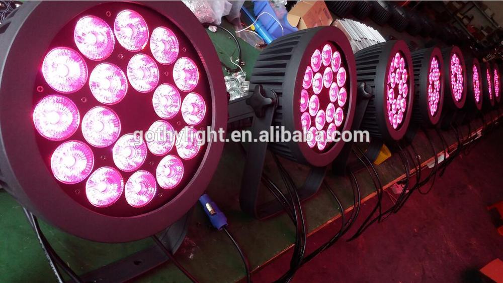 Strong Brightness 18pcs 15w RGBWA UV 6in1 Led Wash Effect Flat Led Par light