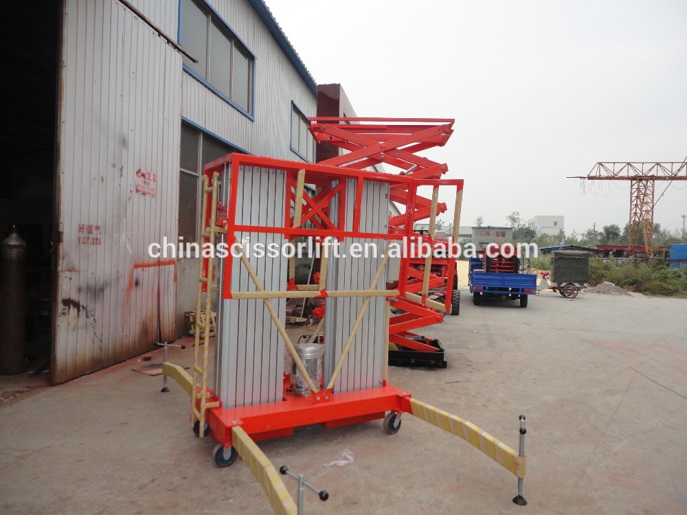 Lifting platform 300kg 6m double column aluminum alloy lifting platform