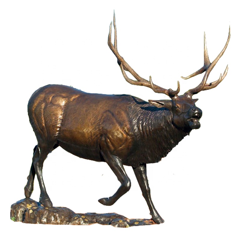 life size bronze elk sculpture outdoor decor