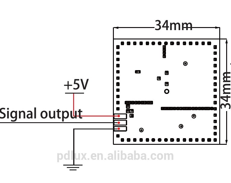 PDLUX 5.8Ghz PD-V1 microwave radar sensor Doppler transceiver module