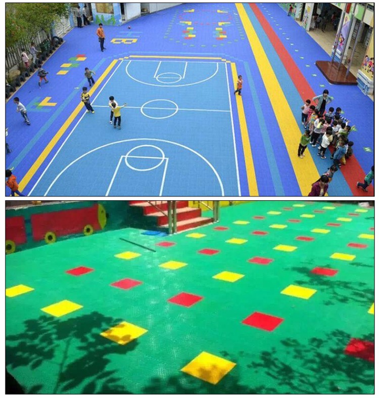 pp outdoor interlocking plastic floor tile for basketball court PP plastic tile