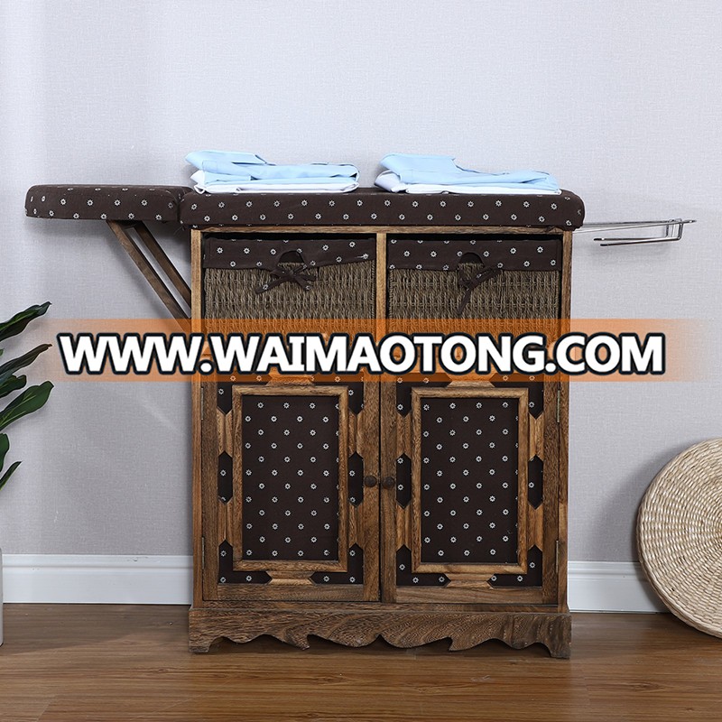 Home Storage Wood Cabinet with Ironing Board