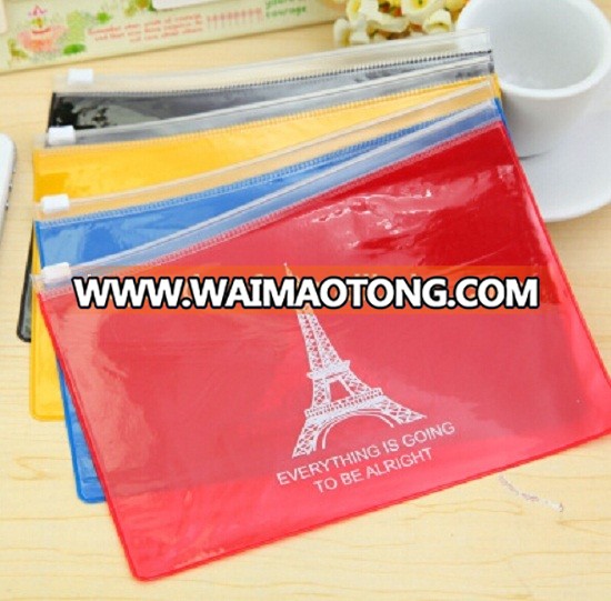 Foldable Clear Plastic PVC Zipper Closure Packaging Bags