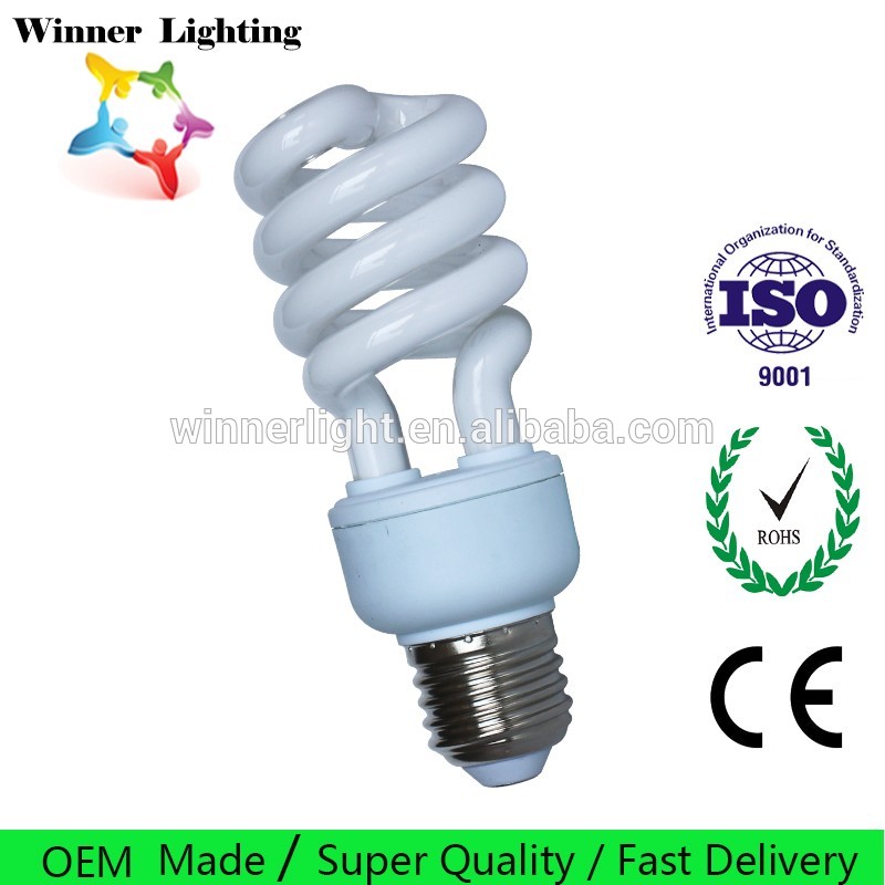 e27 compact fluorescent lamp half spiral energy t4 16w fluorescent lamp 6400k saving cfl bulbs product