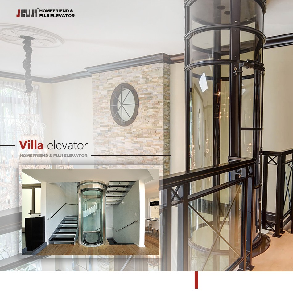 CE ISO Approved 400KG VVVF Good quality indoor home elevator / Villa Elevator /small elevators for homes
