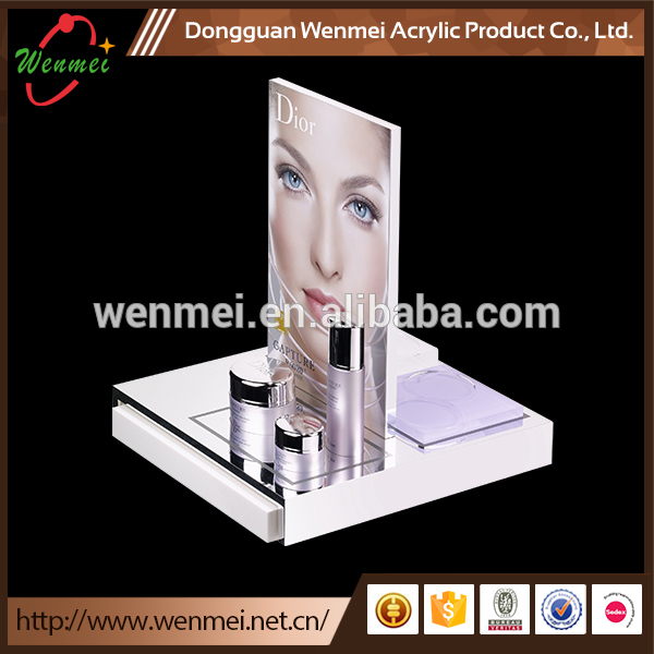 Elegant acrylic cosmetic display counter