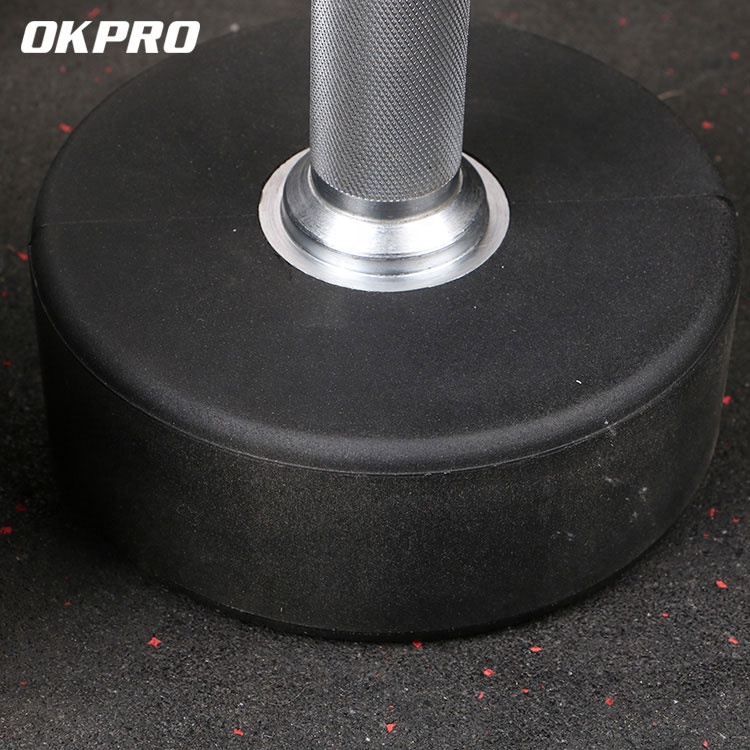 Fitness Commercial Round Head PU Coated Cast Iron Dumbbell