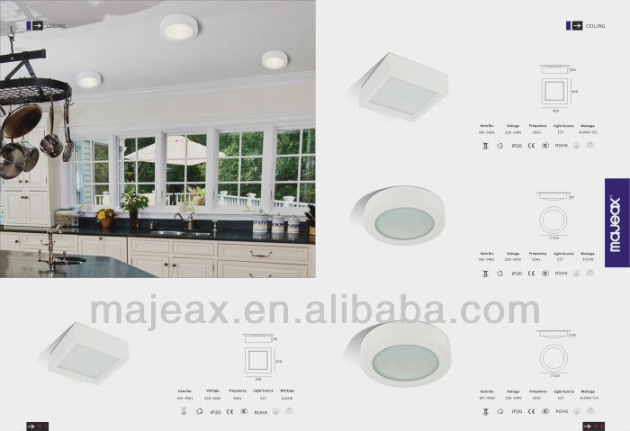 Indoor gypsum residential ceiling lamp e27