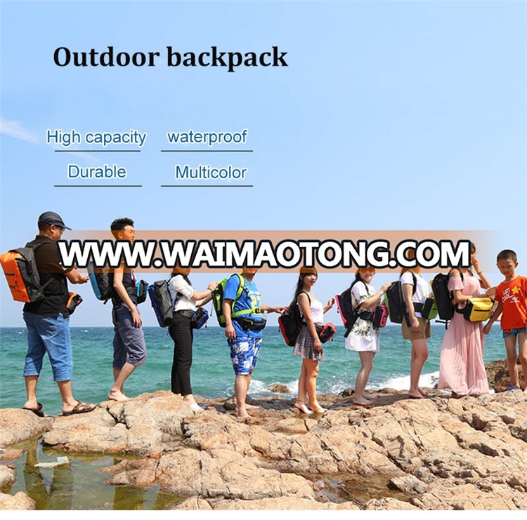 25L 7 Color Waterproof Outdoor Sports PVC Travel Custom Logo Dry Folding backpack