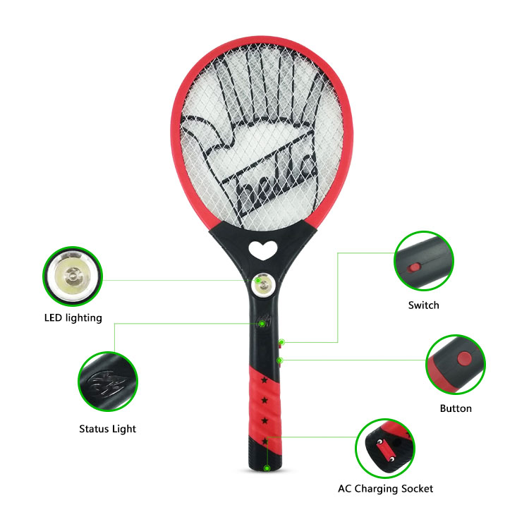 Mosquito Swatter With Torch/Rechargeable Mosquito Racket/Electric Mosquito Killer