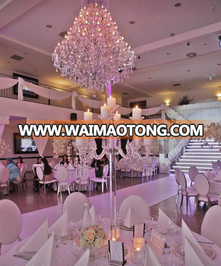 wholesale large table decorative 9 arms lampshades crystal candelabra wedding centerpiece