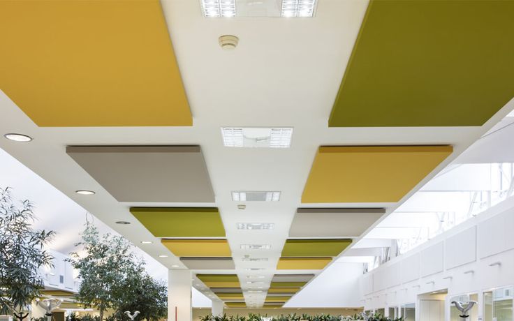 Korea Office False Ceiling Panel Design Fabric Acoustic Panel