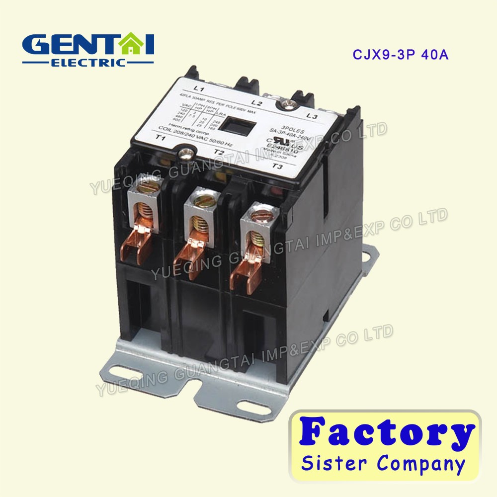 High Quality 1P 20A 1P 30A CJX9 Air Conditioner AC Contactor