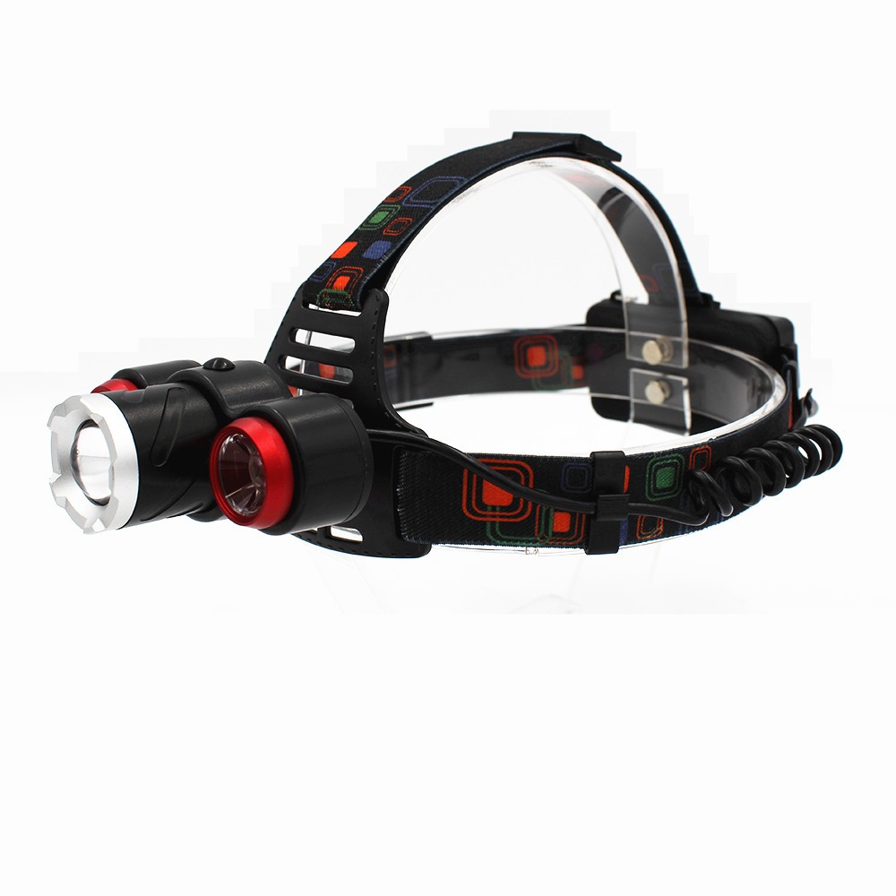 KC FIRE XML-T6 1600 lumens rechargeable high power headlamp with XPE led