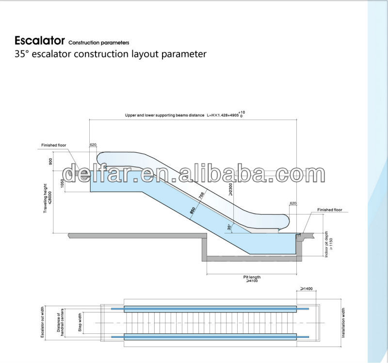 FUJI economic price step elevator escalator for indoor building