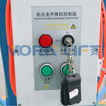 Vertical aluminum alloy mast hydraulic lifting mobile one man lift