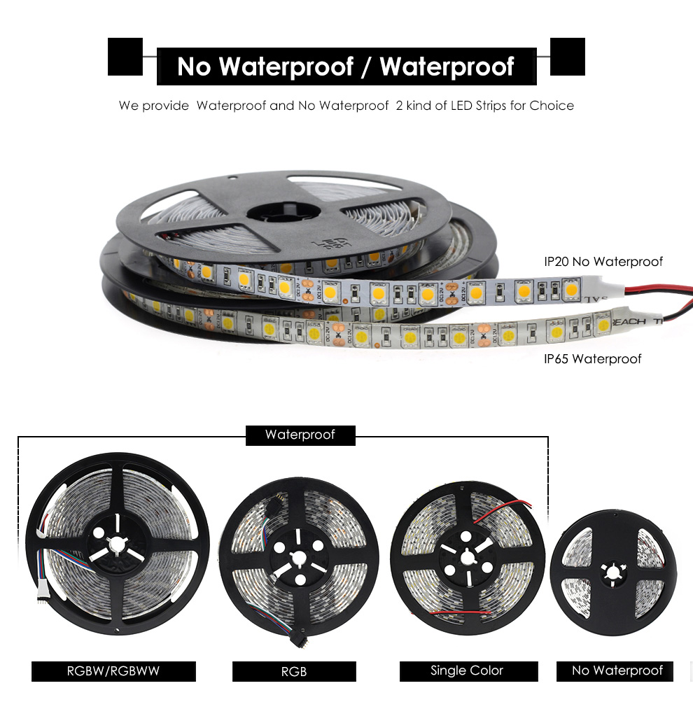 CE RoHs approval LED rgb strip lights double PCB 5050 RGB Waterproof LED Strips