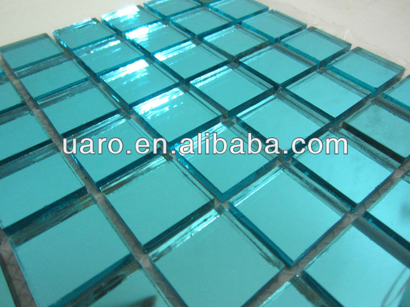 Deep Blue Mirror Wall Decor Glass Mosaic Tile