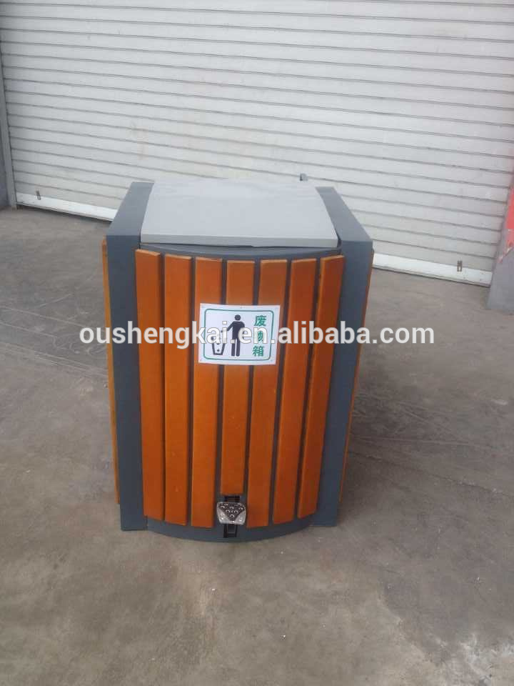 eco friendly park dust collector wpc dustbin wood plastic composite made in china