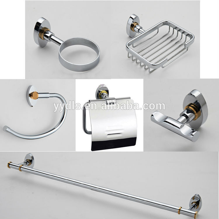 metal main material and bath hardware sets toilte sanitary ware bathroom accessories set sanitary fitting