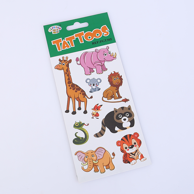 Children cartoon christmas color temporary tattoo sticker animal safe non-toxic tattoo