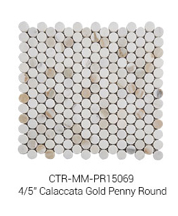 The Wholesale Price Polished Marble Stone Penny Round Mosaic Tiles