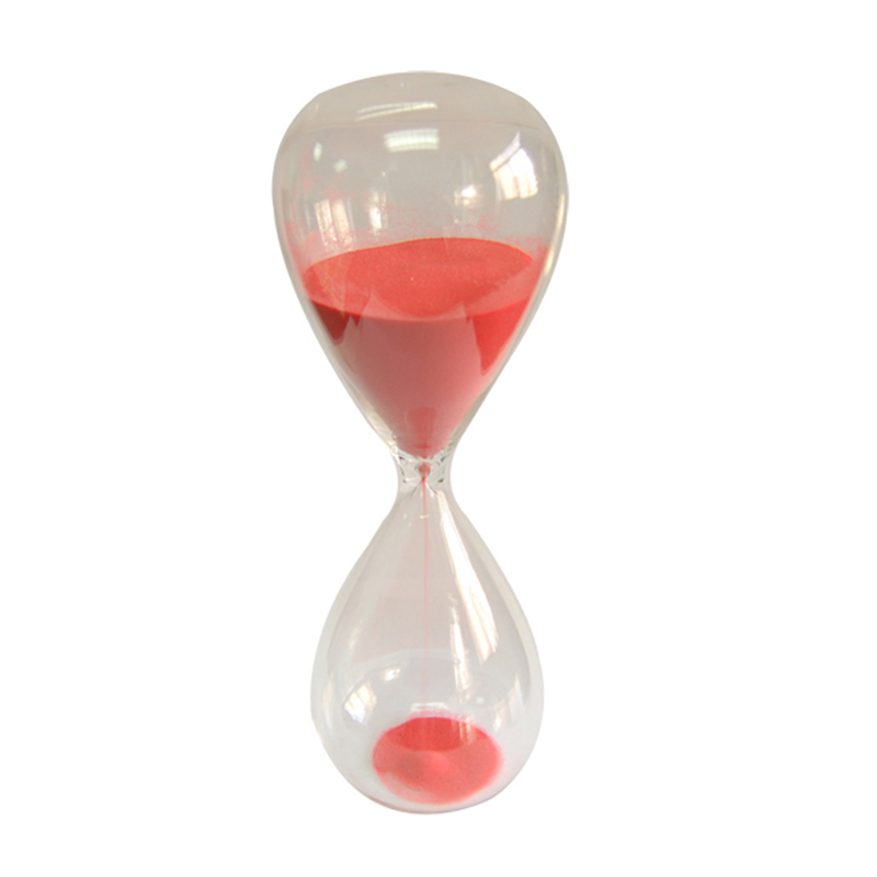 High quality glass sand timer 60 minute mouth blown glass sand clock