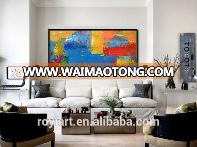 Handpainted Home Decorative Colorful Abstract Wall Oil Painting on Canvas