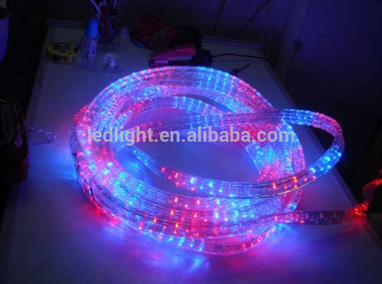 2m decoration Christmas high quality LED Round 3wires Rope light