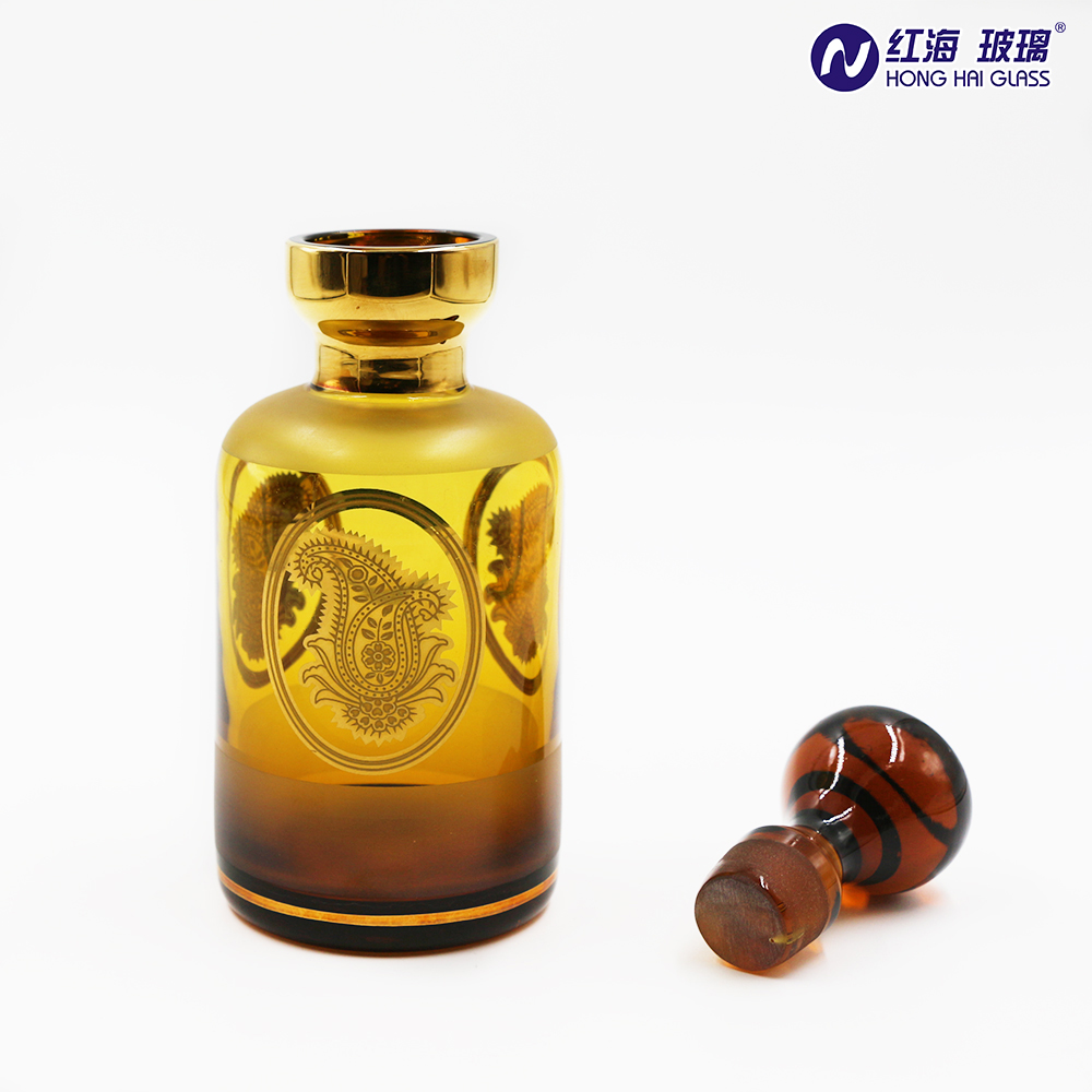 Dubai fancy 200ml essential oil bottle attar glass perfume bottle wholesale