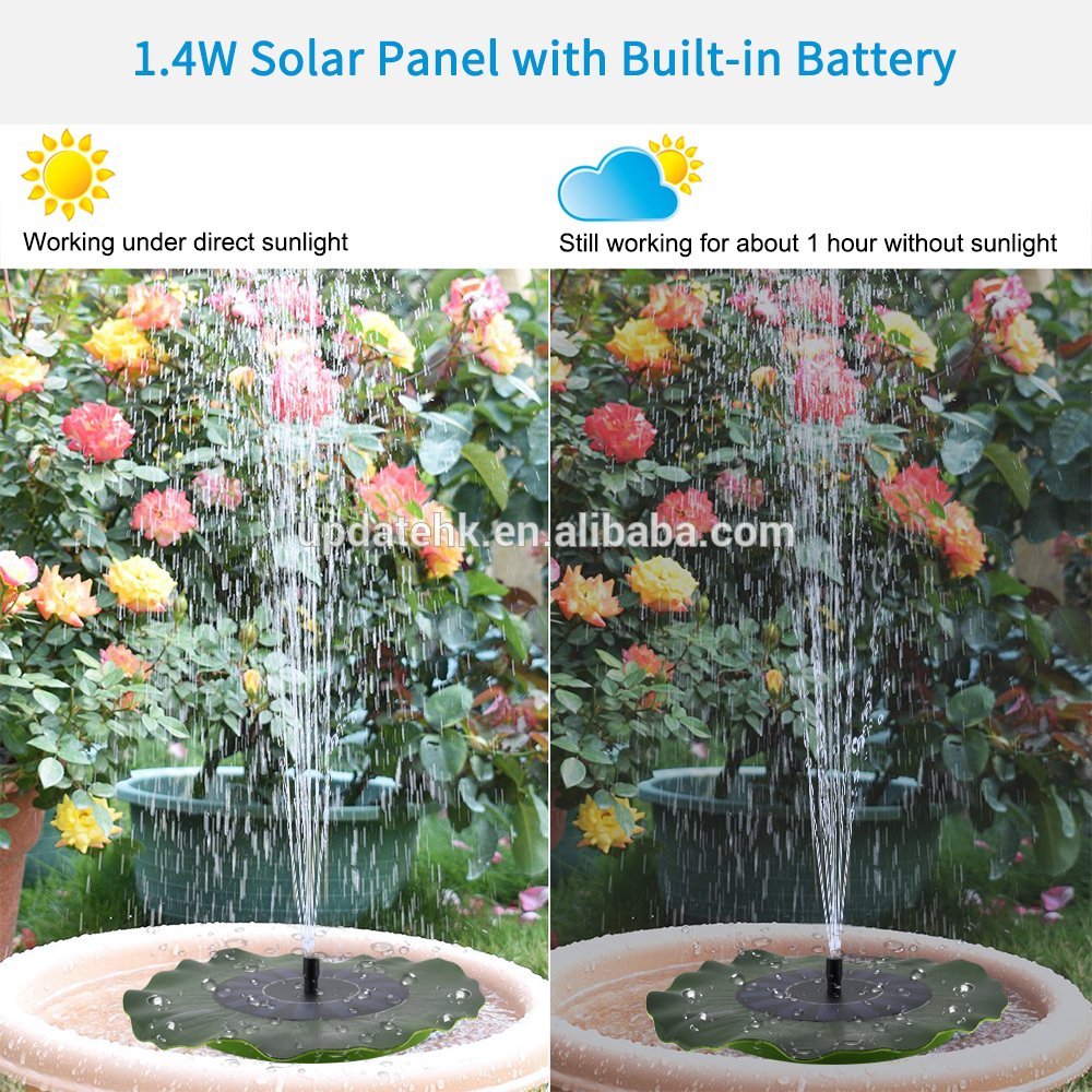 Courtyard Water Sumerged Ornaments Floating Pump Solar Powered Fountain Garden Pond Aerator