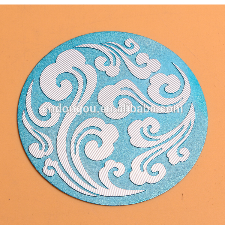 Custom round shape embossed metal handmade gift decorative tags