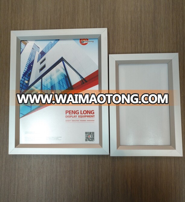 Aluminum showroom frame poster drop in aluminum frame wall mounted 6x9