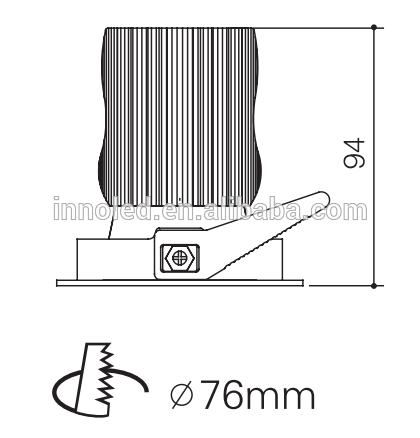 Inno-tech 5 w spotlight Dimmable Downlight High Quality COB LED ceiling down light