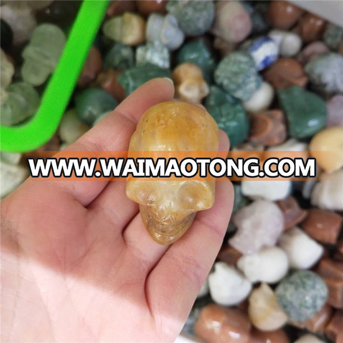 wholesale variety large natural agate  crystal skulls, children head crystal skulls