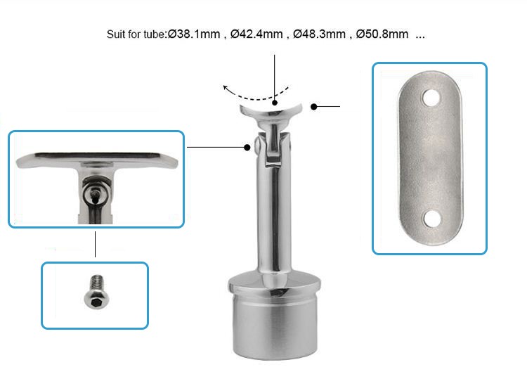 High quality stainless steel balustrade glass handrail bracket