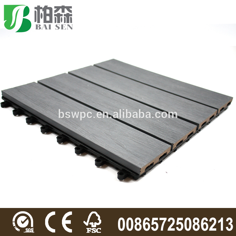 Wholesale composite co-extrusion wpc garden decking board floor tiles