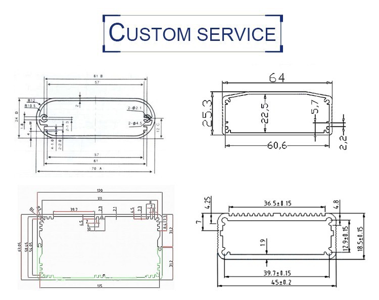 Cheap Precision Extruded Aluminum Electronic Enclosures