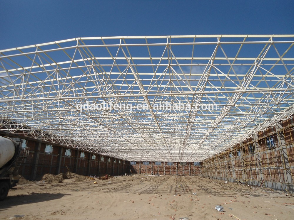 galvanized railway station light weight steel metal roof truss